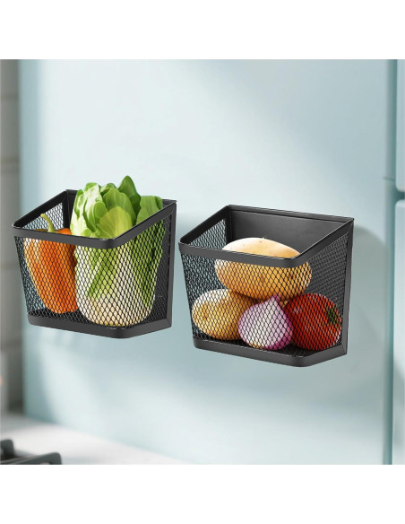 Estantes Magnéticos para Especias VAlinks - 2 Piezas, Negro Estantes Magnéticos para Especias VAlinks - 2 Piezas, Negro