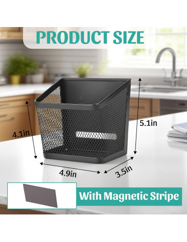 Estantes Magnéticos para Especias VAlinks - 2 Piezas, Negro