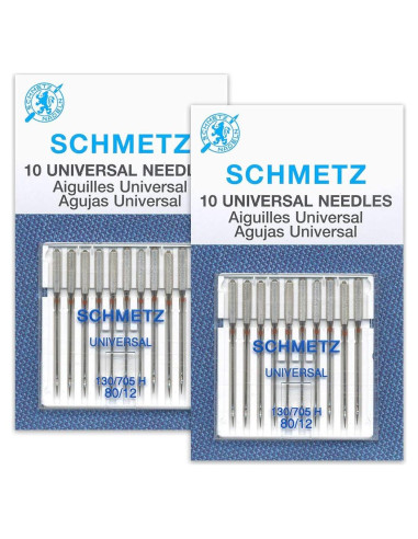 Agujas de Máquina de Coser Universales Schmetz 80/12 - 20 Piezas
