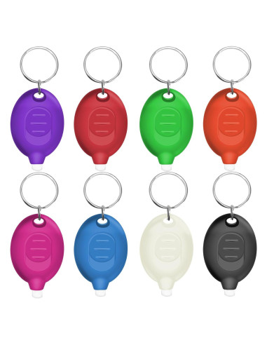 Mini Linterna LED de Llavero Daemson - 12 Lúmenes, 8 Piezas