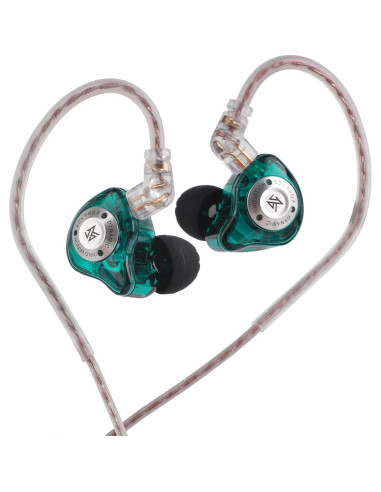 Auriculares KZ EDX Pro X HiFi con micrófono, 60g, Cian