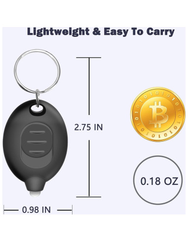 Mini Linterna LED de Llavero Daemson - 12 Lúmenes, 8 Piezas