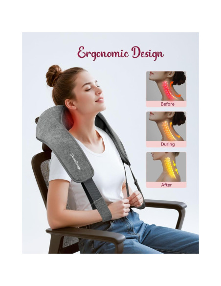 Masajeador de Cuello Inalámbrico THERAZZAGGE F302C con Calor Masajeador de Cuello Inalámbrico THERAZZAGGE F302C con Calor