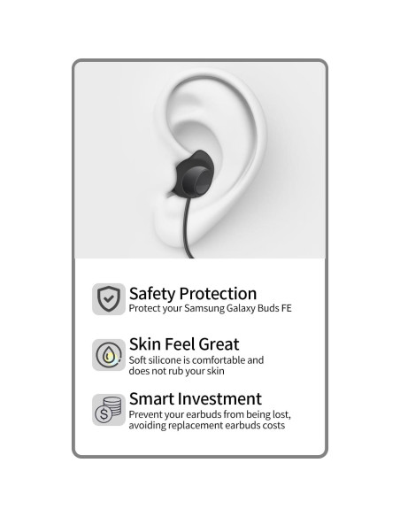 Correa Antipérdida de Silicona para Galaxy Buds FE - Negro Correa Antipérdida de Silicona para Galaxy Buds FE - Negro