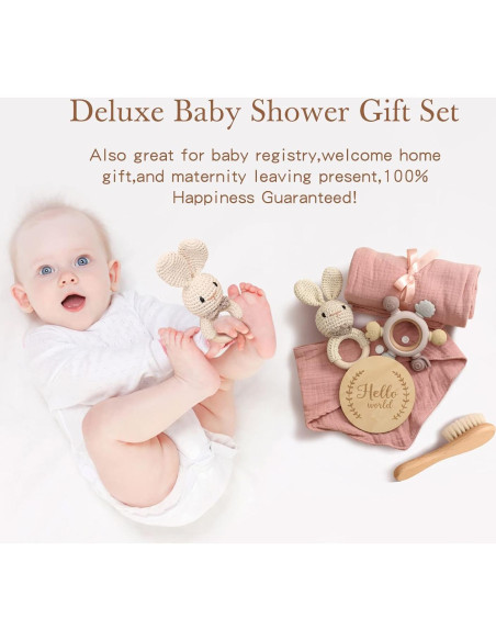 Conjunto de Regalo para Bebé EERKEOD - Manta, Sonajero y Más Conjunto de Regalo para Bebé EERKEOD - Manta, Sonajero y Más