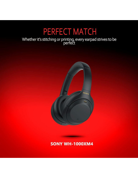Almohadillas de Reemplazo Krone Kalpasmos para Sony WH-1000XM4 - Cuero Suave Almohadillas de Reemplazo Krone Kalpasmos para Sony WH-1000XM4 - Cuero Suave