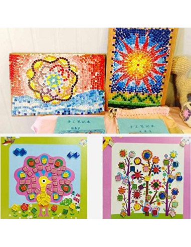 Azulejos de Mosaico de Vidrio Esweny 200g Colorido 1x1cm