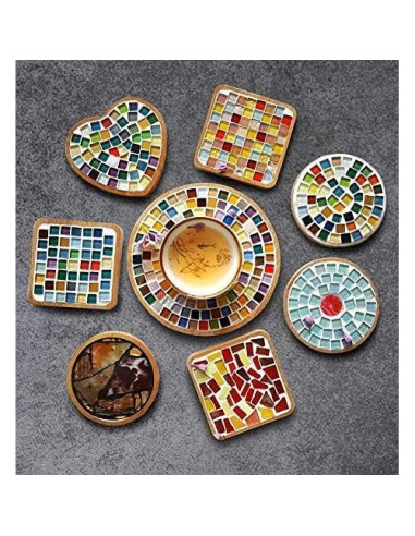 Azulejos de Mosaico de Vidrio Esweny 200g Colorido 1x1cm