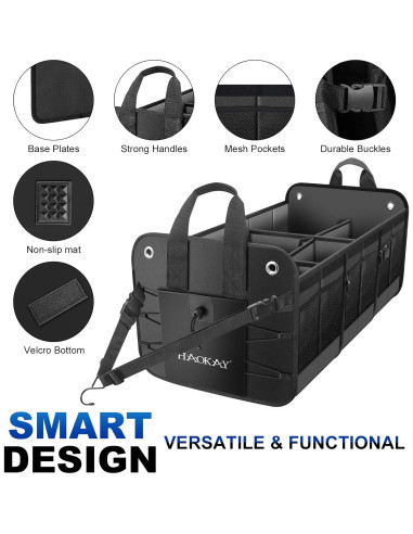 Organizador de Maletero Plegable HAOKAY 95L con Bolsa Térmica