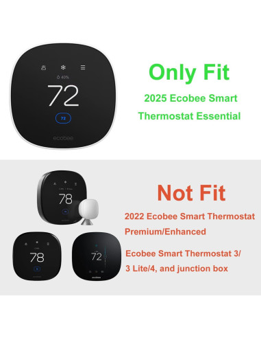 Cubierta de Placa de Pared BAOKZZOM para Ecobee 2025 - Negro