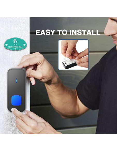 Timbre Inalámbrico SURFOU Impermeable 396m 55 Tonos 5 Volumen Timbre Inalámbrico SURFOU Impermeable 396m 55 Tonos 5 Volumen