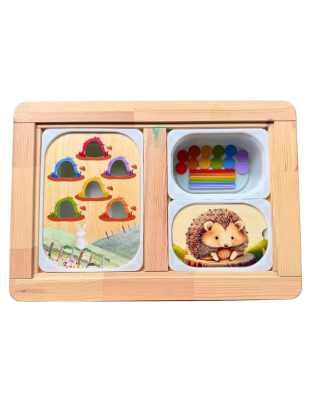 Insertos de Mesa Sensorial Flisat Nordic Cubs - 12 Palos y Monedas Insertos de Mesa Sensorial Flisat Nordic Cubs - 12 Palos y Monedas
