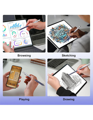 Lápiz Stylus Ultra Fino 1.5mm OOCLCURFUL para iPad y Android