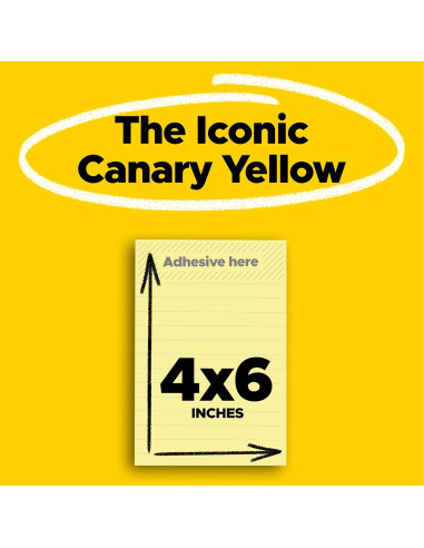 Notas Adhesivas Super Sticky Post-it Amarillo Canario 10x15 cm
