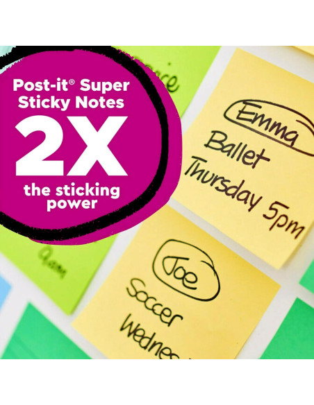 Notas Adhesivas Super Sticky Post-it Amarillo Canario 10x15 cm Notas Adhesivas Super Sticky Post-it Amarillo Canario 10x15 cm