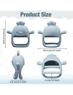 Paquete de 3 Mordedores de Silicona para Bebés 0-6 Meses 2