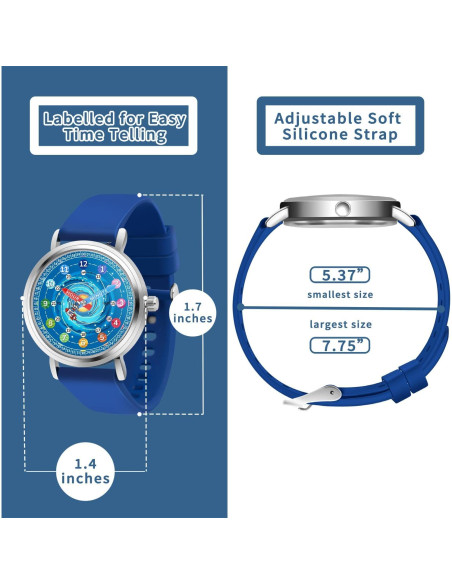 Reloj Analógico para Niños Kchss Astronauta Azul 7-12 Años Reloj Analógico para Niños Kchss Astronauta Azul 7-12 Años