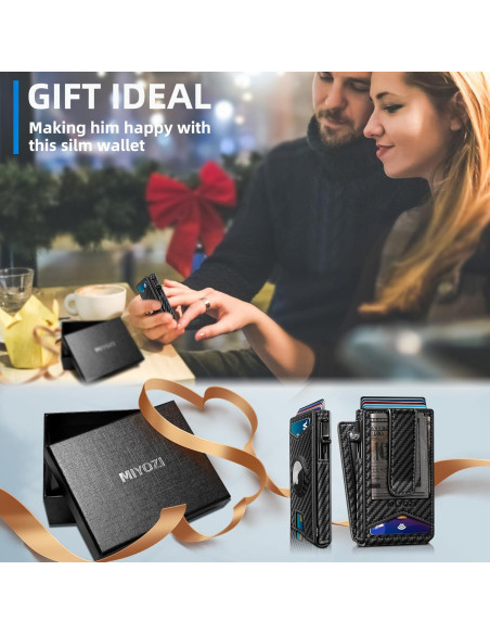 Billetera delgada para hombres con Airtag, bloqueo RFID, negro Billetera delgada para hombres con Airtag, bloqueo RFID, negro