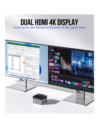 Mini PC GMKtec G5 Intel N97 12GB DDR5 256GB SSD Negro