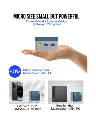 Mini PC GMKtec G5 Intel N97 12GB DDR5 512GB SSD 4K