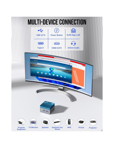 Mini PC GMKtec G5 Intel N97 12GB DDR5 512GB SSD 4K