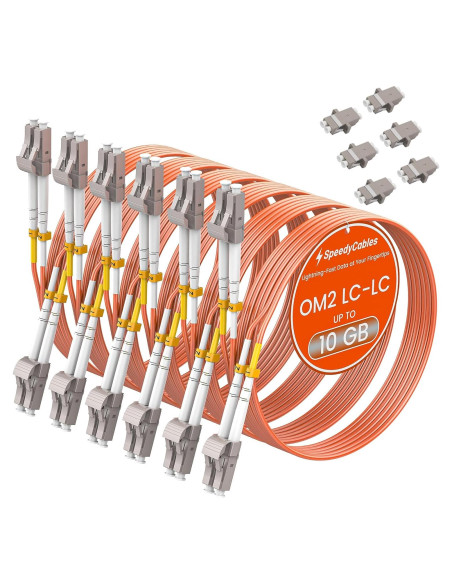 Kit de Cables de Parcheo de Fibra OM2 LC 1m - SpeedyCables Kit de Cables de Parcheo de Fibra OM2 LC 1m - SpeedyCables