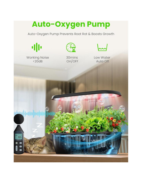 Sistema de Cultivo Hidropónico Inteligente Litokam 15 Pods 5L Sistema de Cultivo Hidropónico Inteligente Litokam 15 Pods 5L