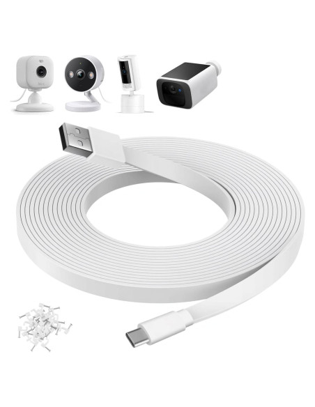 Cable de Alimentación USB C 15M para Cámaras de Seguridad Cable de Alimentación USB C 15M para Cámaras de Seguridad