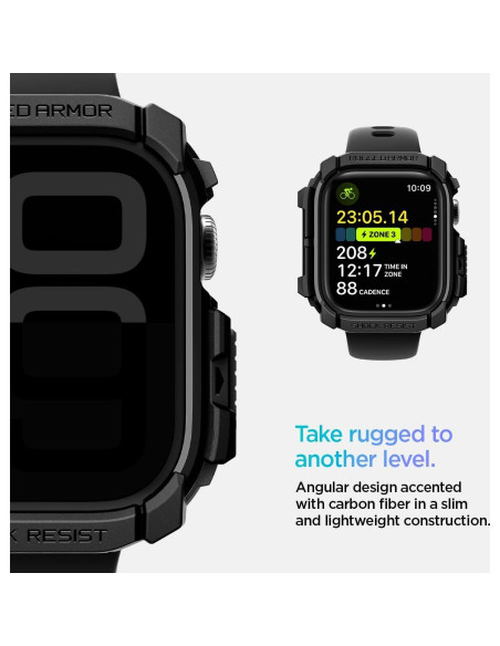 Funda Spigen Rugged Armor para Apple Watch Series 10 46mm - Negro Mate Funda Spigen Rugged Armor para Apple Watch Series 10 46mm - Negro Mate