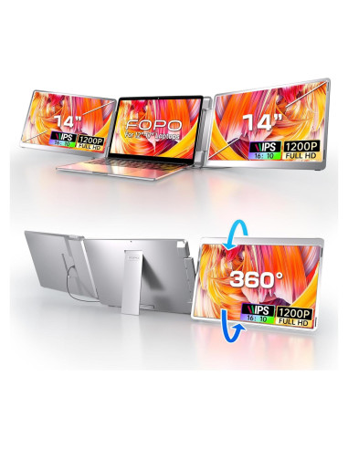 Extensor de Pantalla FOPO S7 14" FHD 1200P Triple para Laptop