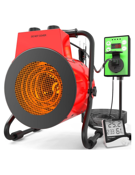 Calentador de Invernadero Buyplus B2200 1500W con Termostato Digital Calentador de Invernadero Buyplus B2200 1500W con Termostato Digital