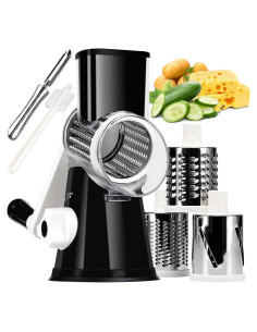 Rallador de Queso Rotatorio Maxceysen 3 en 1 Acero Inoxidable