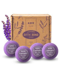 Set de 4 Bombas de Baño de Lavanda GETT - Regalo de Lujo