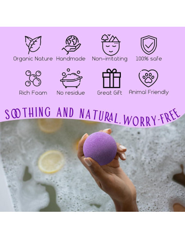 Set de 4 Bombas de Baño de Lavanda GETT - Regalo de Lujo