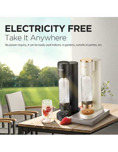 Máquina de Soda GreatWhip 1L Carbonatación Manual Negra