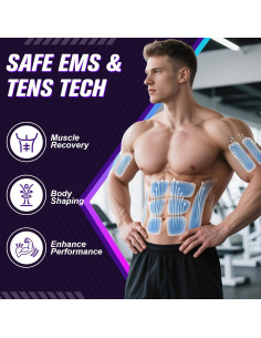 Estimulador Muscular Electrónico OUJEALEE TENS y PMS 142 cm 2
