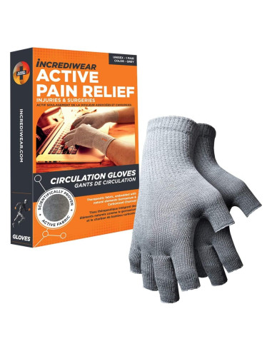Guantes de Circulación Sin Dedos Incrediwear para Artritis - Grande