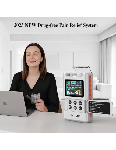 Estimulador Muscular TENS KR800 Dongguan, 8 Modos, 40 Niveles
