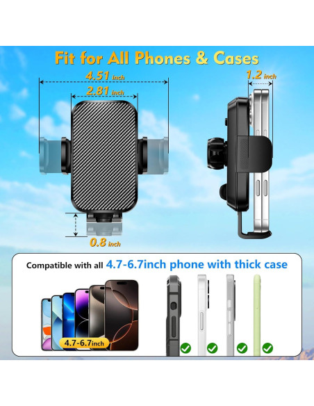 Soporte para Teléfono de Coche Gipsot Ajustable 360 Fibra de Carbono Soporte para Teléfono de Coche Gipsot Ajustable 360 Fibra de Carbono