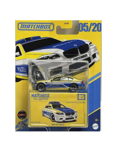 Vehículo a Escala Matchbox BMW M5 Policía 1:64