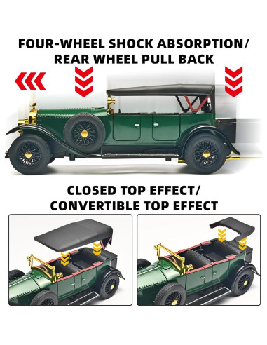 Coche a Escala 1:24 RZAPE Phantom Verde con Sonido y Luz