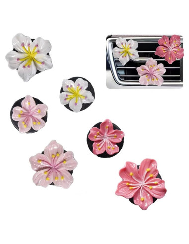 Clips Ambientadores para Auto UPCSKDA 6 PCS Flor Durazno
