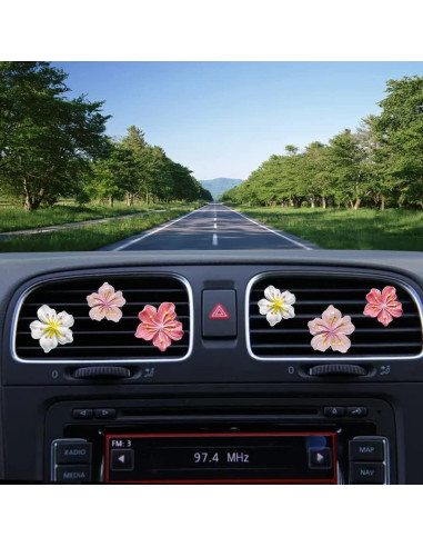 Clips Ambientadores para Auto UPCSKDA 6 PCS Flor Durazno