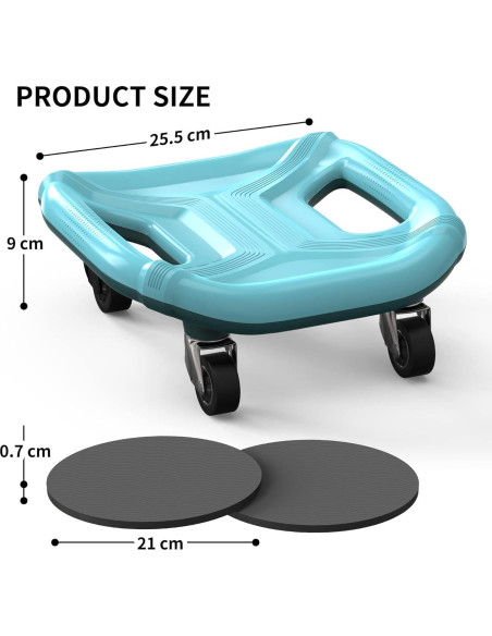 Rueda de Abdominales PROIRON con Almohadillas - Azul Rueda de Abdominales PROIRON con Almohadillas - Azul
