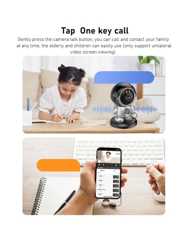 Cámara de Seguridad Sanpyl 1080P Rotativa con APP y Visión Nocturna