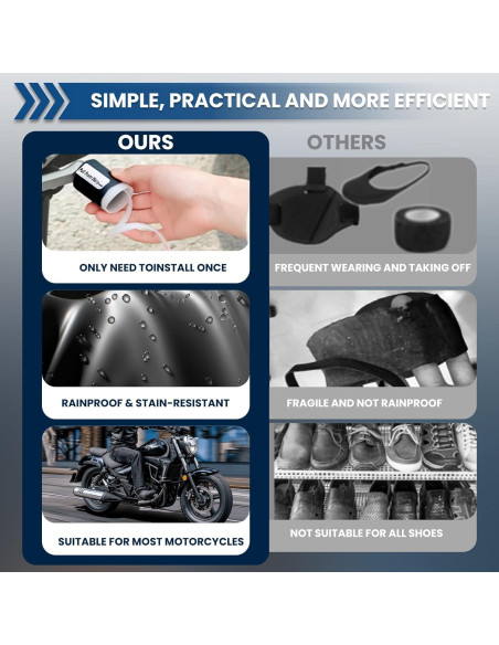 K-Shield 5 Piezas Protector de Zapatos para Motocicleta Negro K-Shield 5 Piezas Protector de Zapatos para Motocicleta Negro