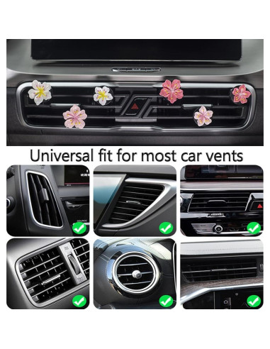 Clips Ambientadores para Auto UPCSKDA 6 PCS Flor Durazno