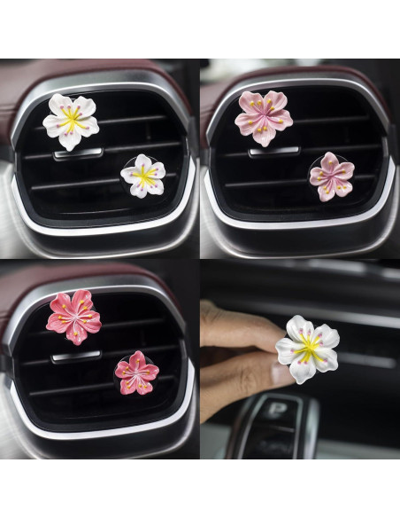 Clips Ambientadores para Auto UPCSKDA 6 PCS Flor Durazno Clips Ambientadores para Auto UPCSKDA 6 PCS Flor Durazno