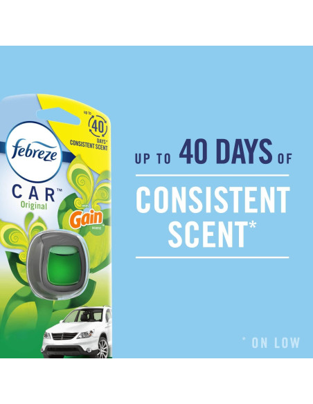 Ambientador de Auto Febreze Clip Hielo Platino 3 Piezas 91g Ambientador de Auto Febreze Clip Hielo Platino 3 Piezas 91g