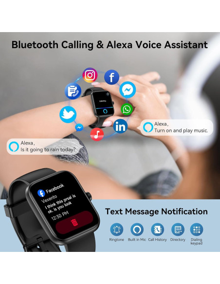 Reloj Inteligente Mikego IDW25 con Alexa, Pantalla 1.83" HD Reloj Inteligente Mikego IDW25 con Alexa, Pantalla 1.83" HD